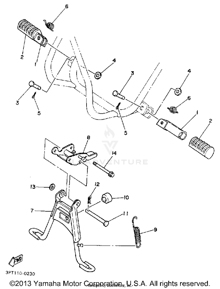 Stand - Footrest Schematic
