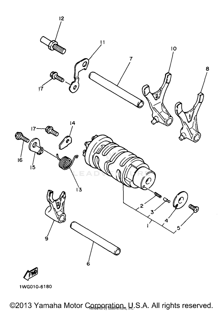 Shift Cam Shift Fork Schematic