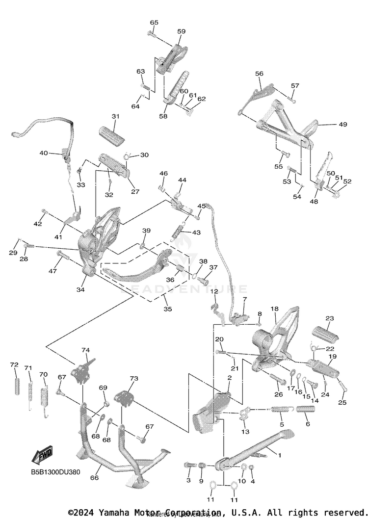 Stand Footrest Schematic