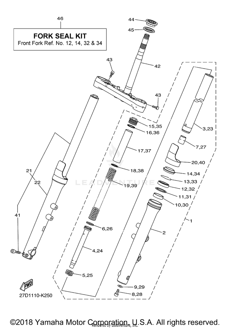 Front Fork Schematic