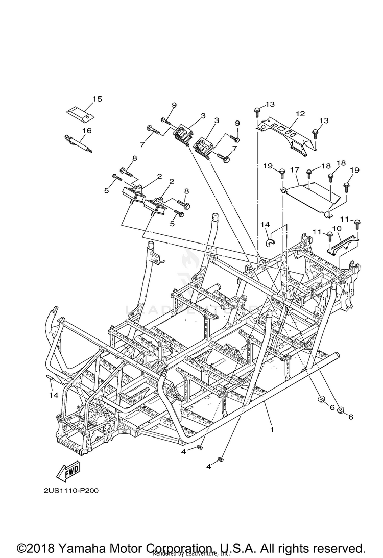 Frame VIKING VI HUNTER - YXC700DHFH - 2015 Schematic