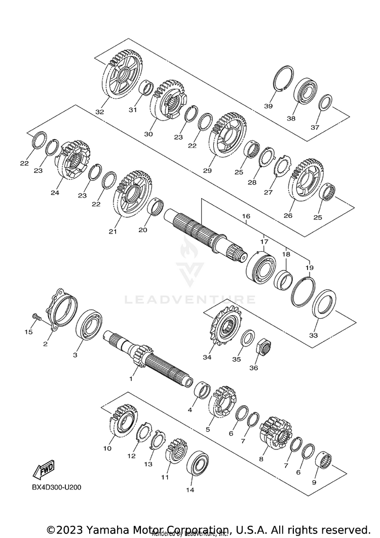 Transmission YZFR1 - YZFR1K1CL - 2019 Schematic
