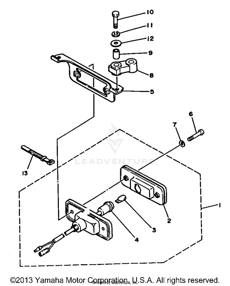 Taillight BLASTER - YFS200B_MN - 1991 Schematic