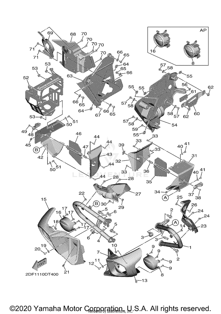 Cowling 4 STAR VENTURE - XV19FLGY - 2020 Schematic