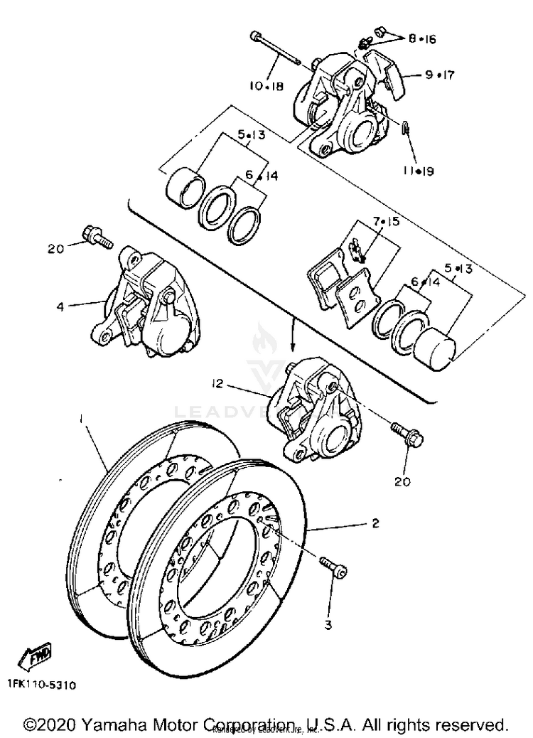 Front Brake Caliper Schematic