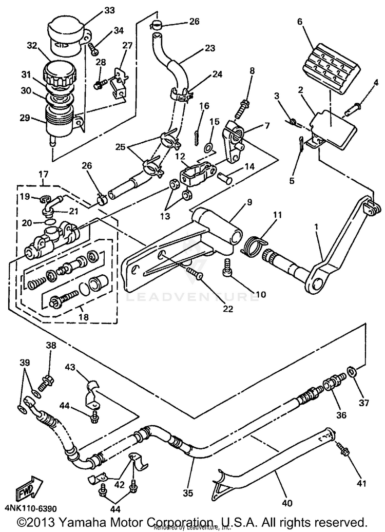 Rear Master Cylinder Schematic
