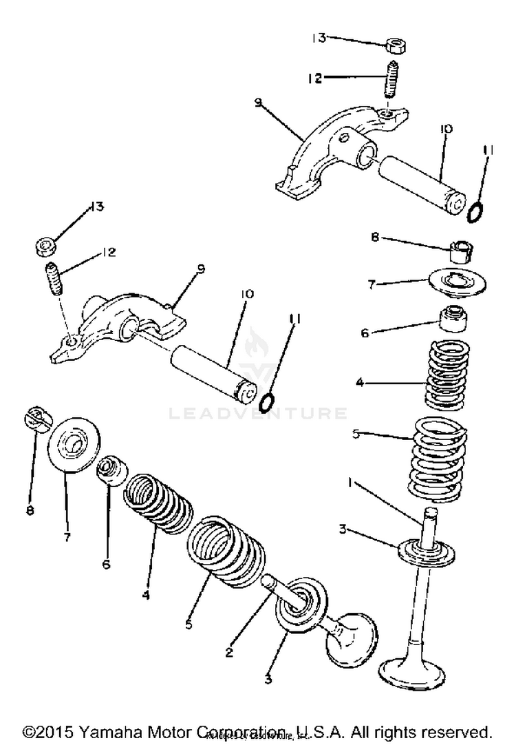 Valve XT250H - 1981 Schematic