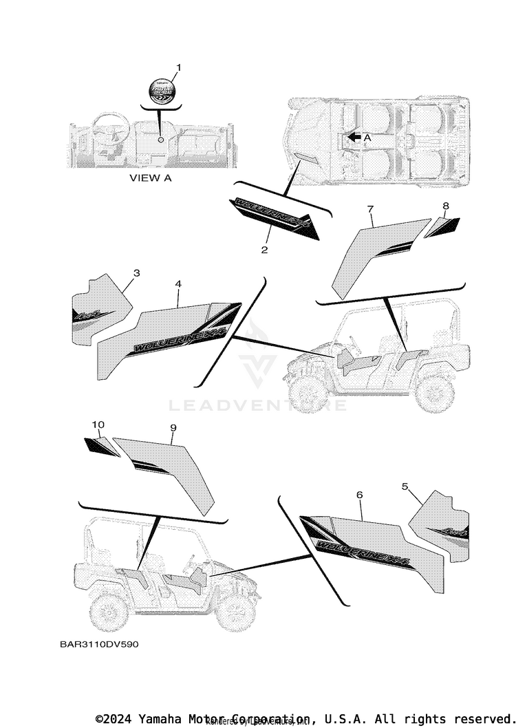 Graphics WOLVERINE X4 HUNTER - YXF85WPHLH - 2020 Schematic
