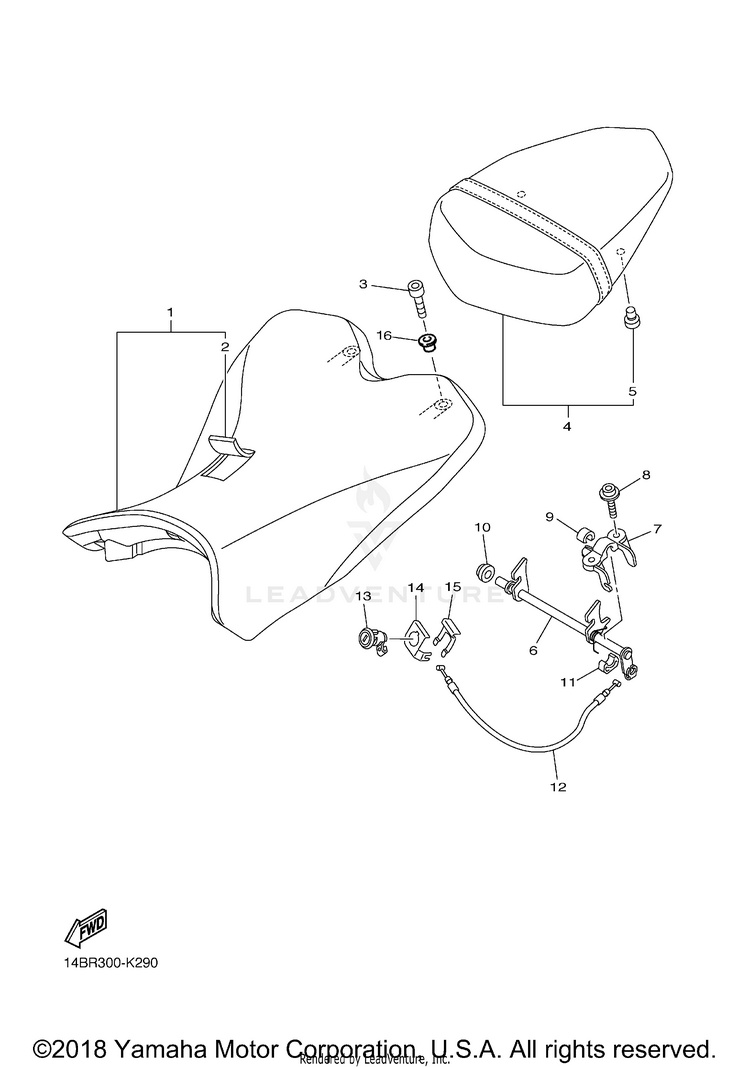 Seat YZFR1 - YZFR1ACR - 2011 Schematic
