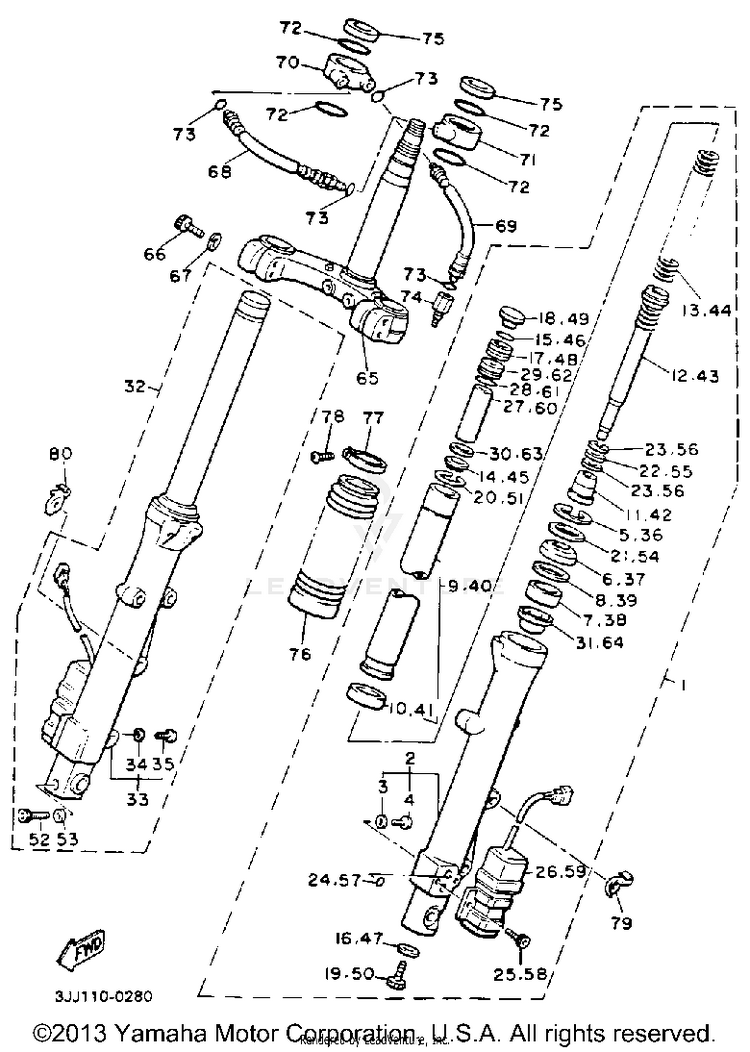 Front Fork Schematic