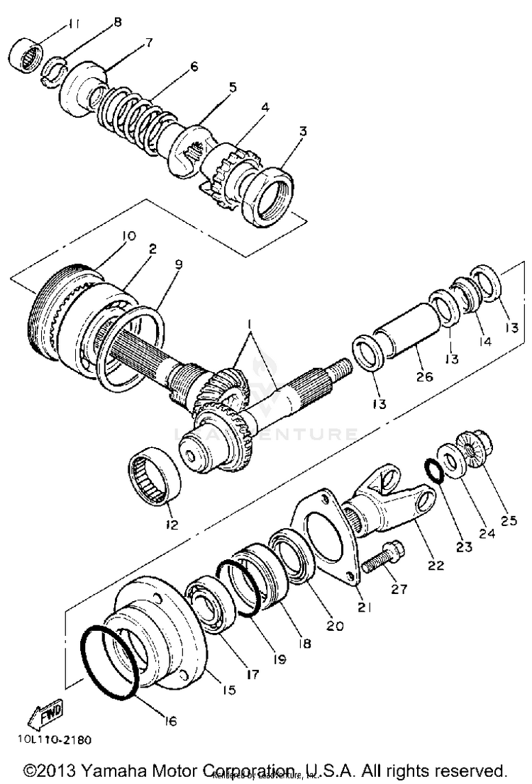 Middle Drive Gear Schematic