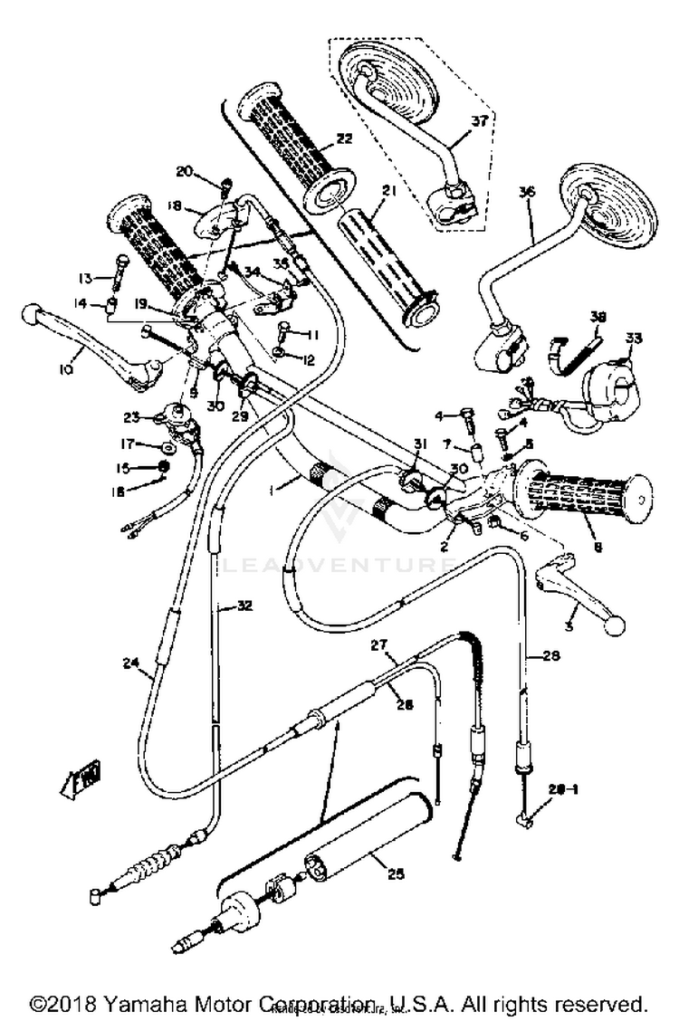 Handle Wire AT3_CT3 - AT2 - 1972 Schematic