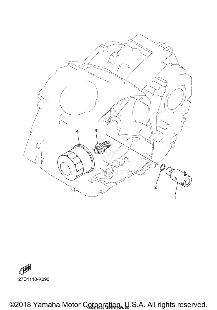Oil Cleaner STRYKER - XVS13CBCO - 2012 Schematic