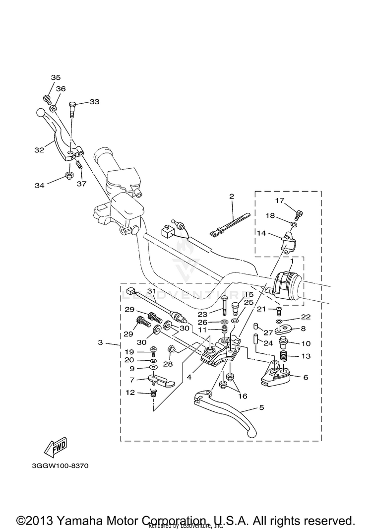 Handle Switch. Lever Schematic