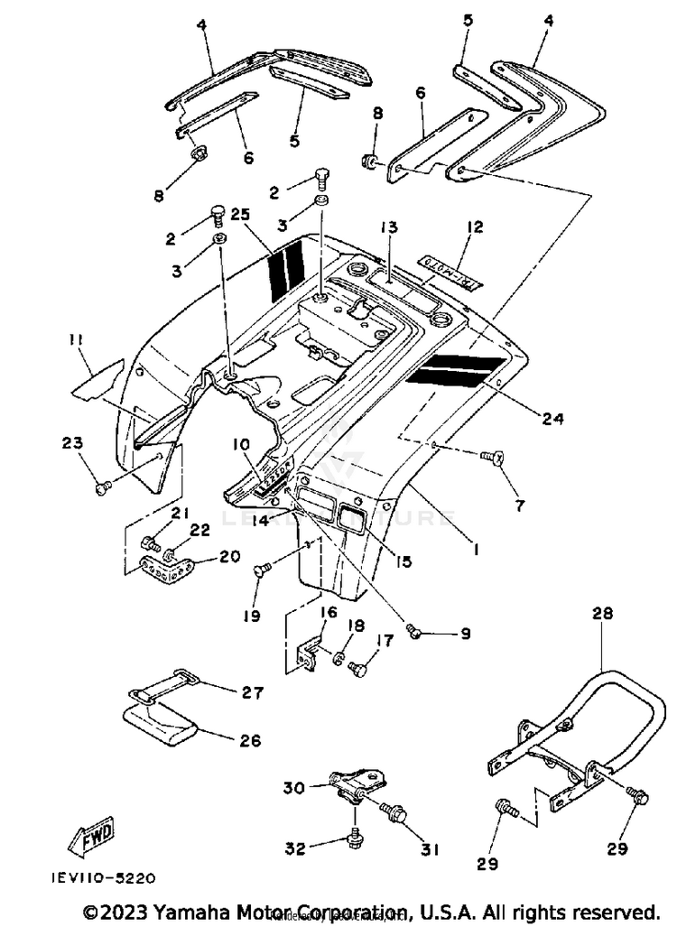 Rear Fender Schematic