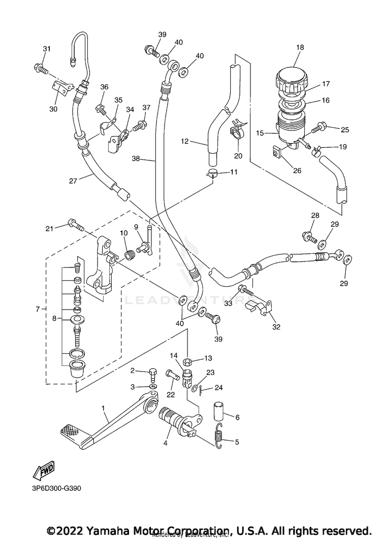 Rear Master Cylinder Schematic
