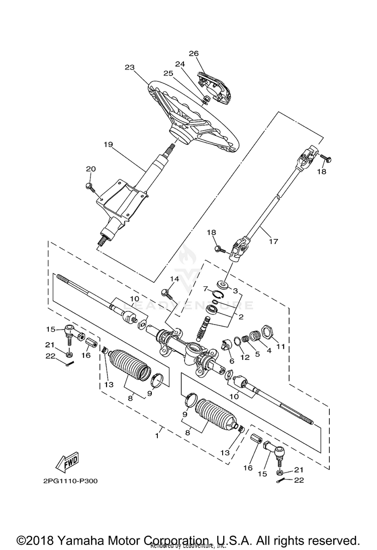 Steering VIKING VI - YXC700DFG - 2015 Schematic