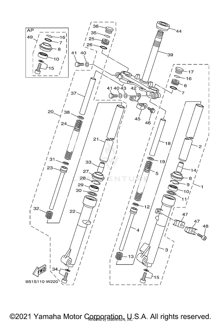 Front Fork Schematic