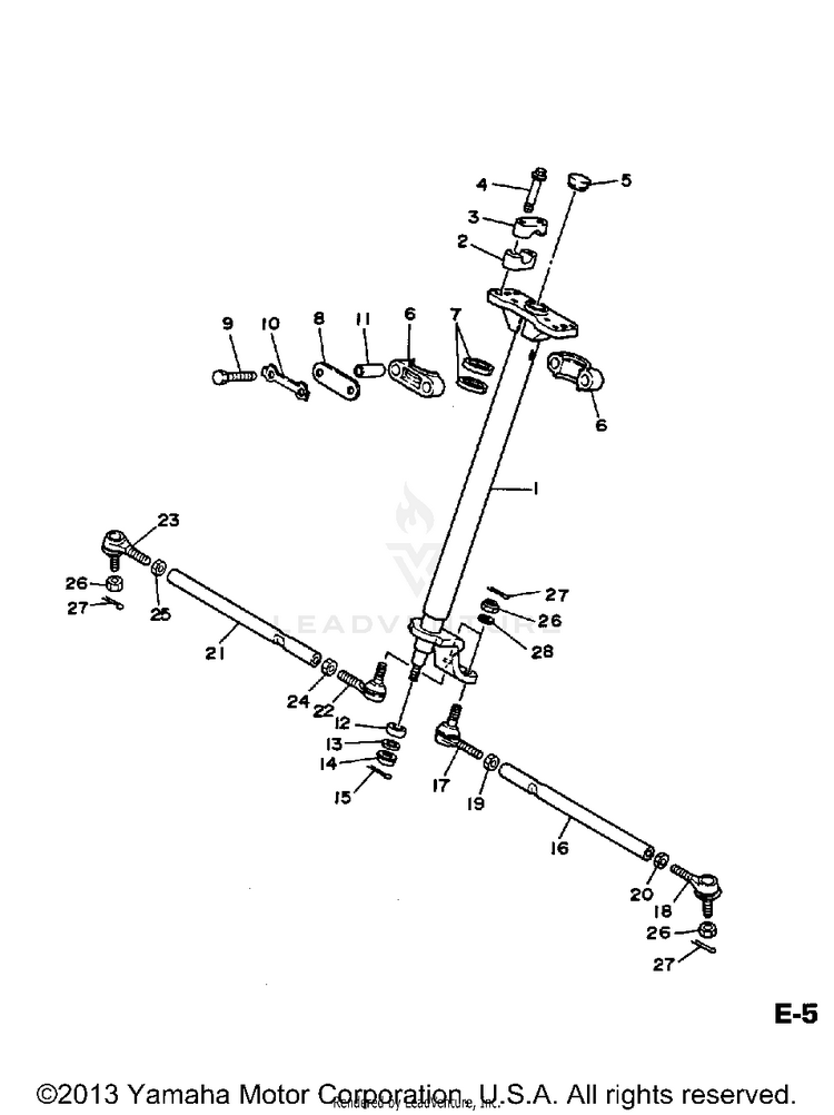 Steering BIG BEAR - YFM350FWB_MNH - 1991 Schematic