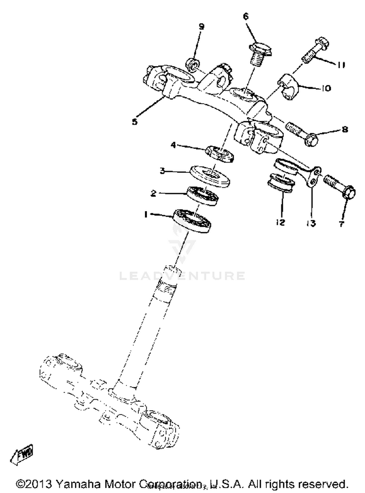 Steering Yz125e - F Schematic