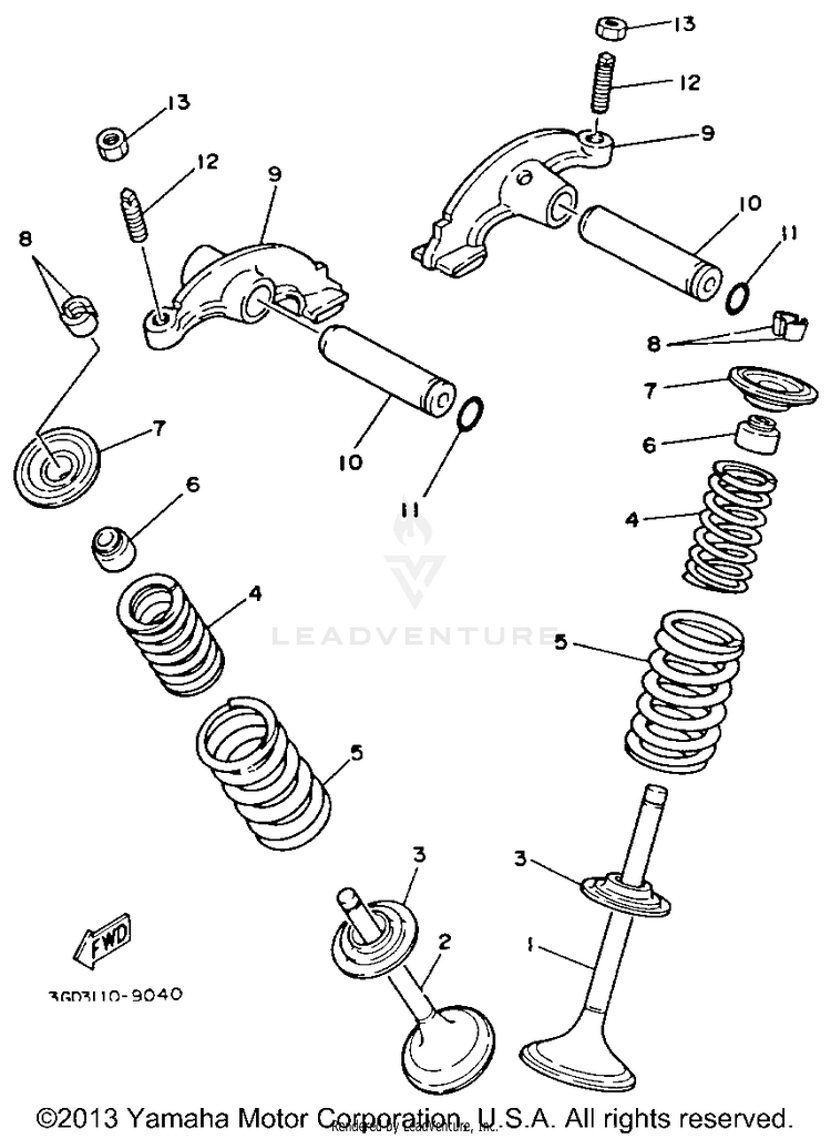 Valve BIG BEAR 4WD - YFM350FWD - 1992 Schematic
