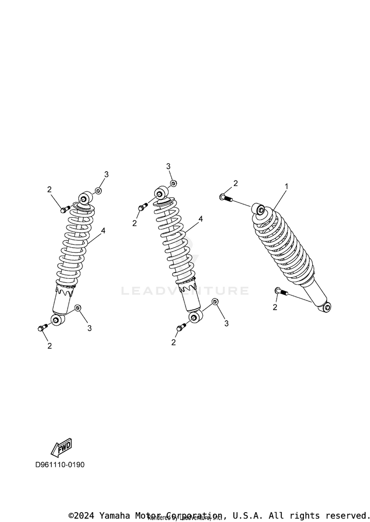 Front & Rear Suspension GRIZZLY 110 - YFM01GYXTG - 2026 Schematic