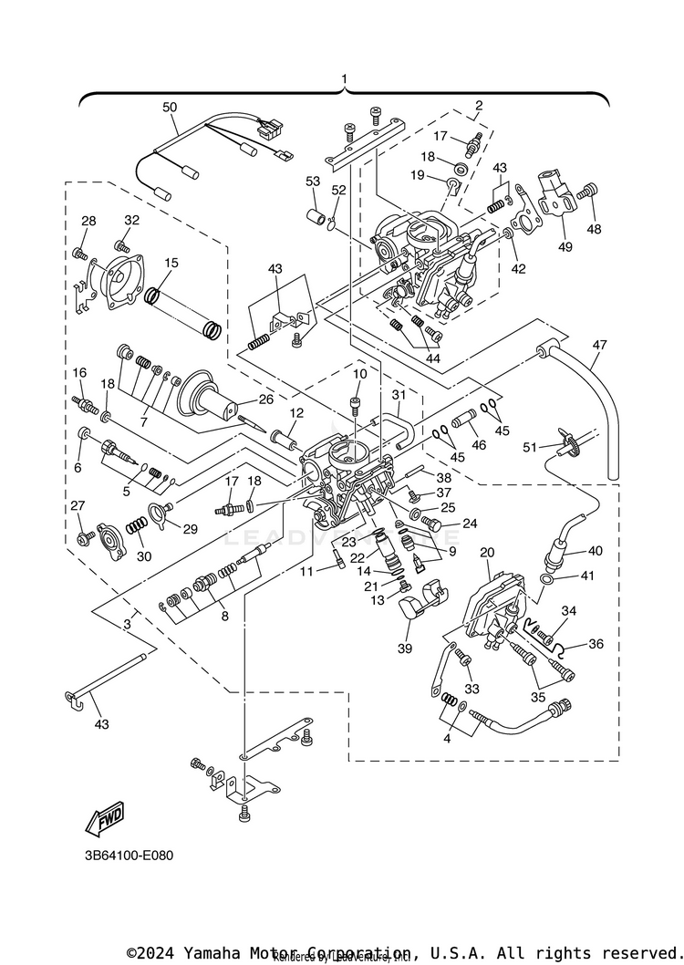 Carburetor V STAR 650 SILVERADO - XVS65ATYCB - 2009 Schematic