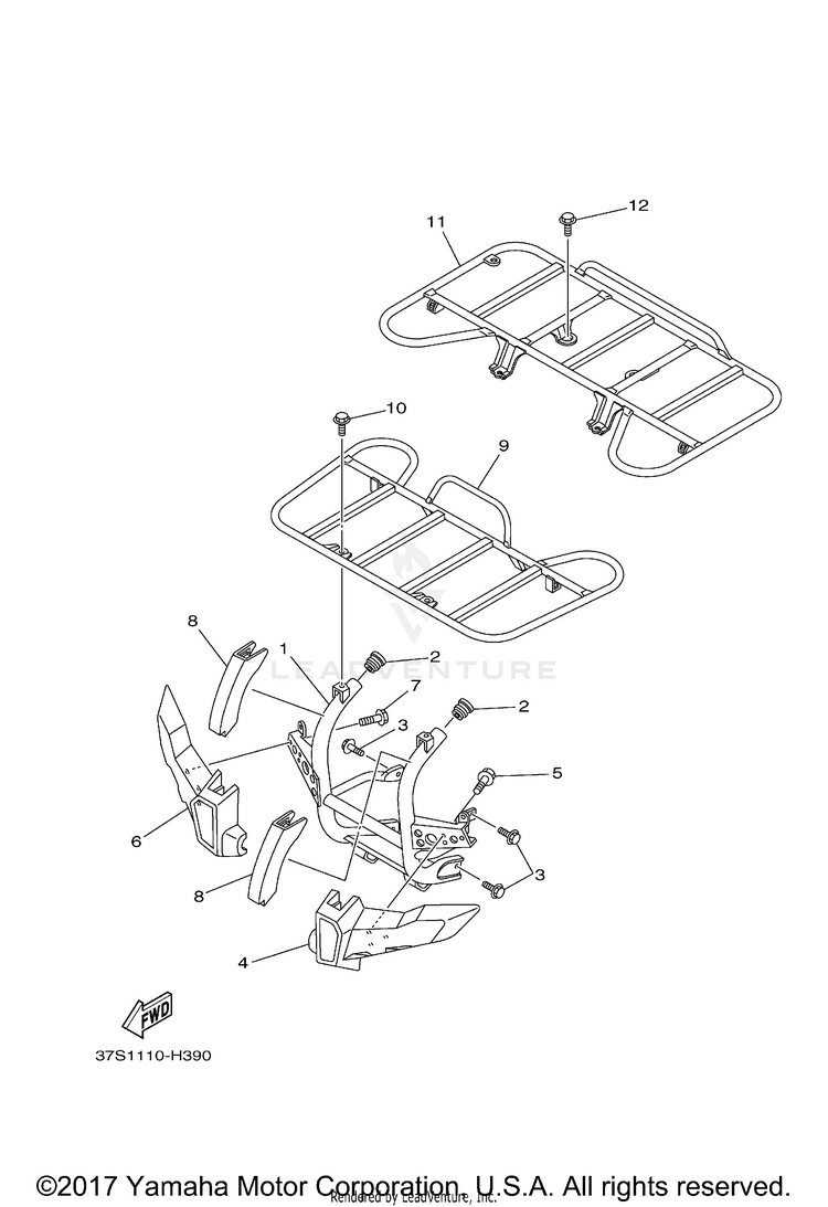Guard GRIZZLY 450 4WD - YFM45FGYB - 2009 Schematic