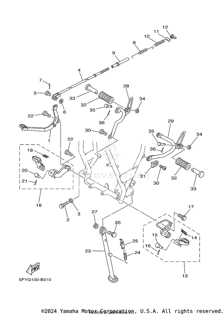 Stand & Footrest Schematic