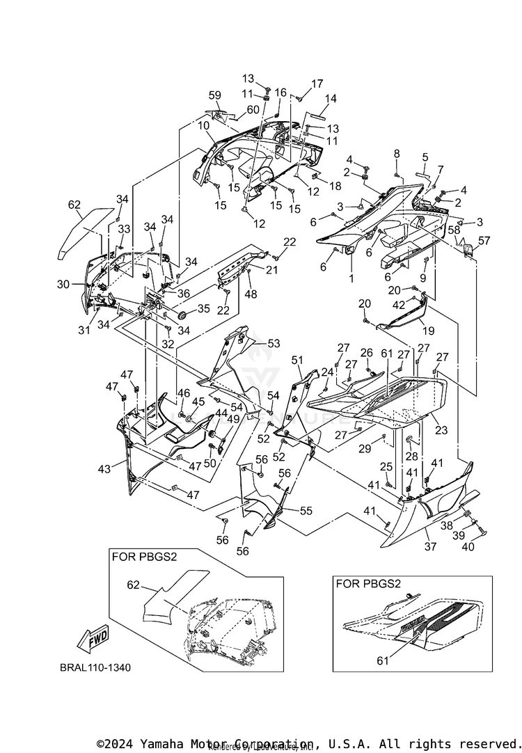 Cowling 1 YZFR3 ABS - YZFR3ATCB - 2026 Schematic