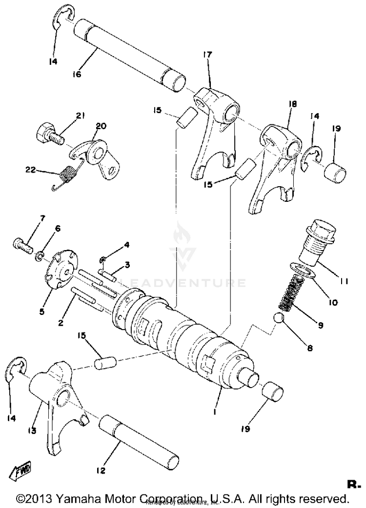 Shift Cam-Fork Schematic