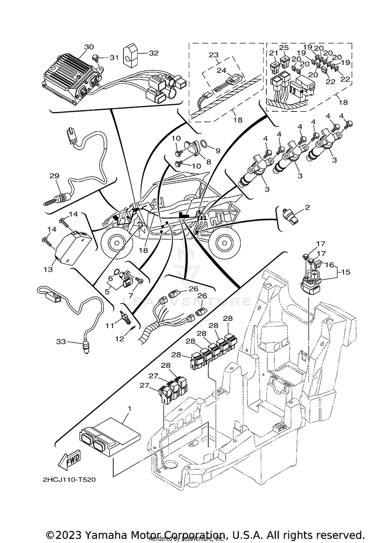 Electrical 1 YXZ1000R EPS - YXZ10YMXJD - 2018 Schematic