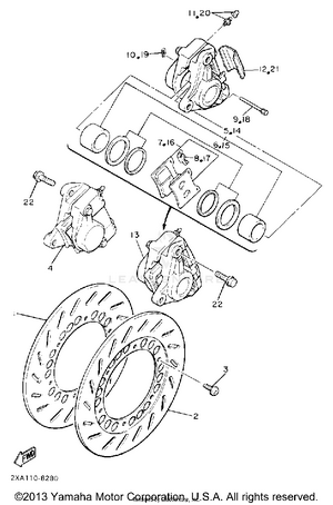 Front Brake Caliper Schematic