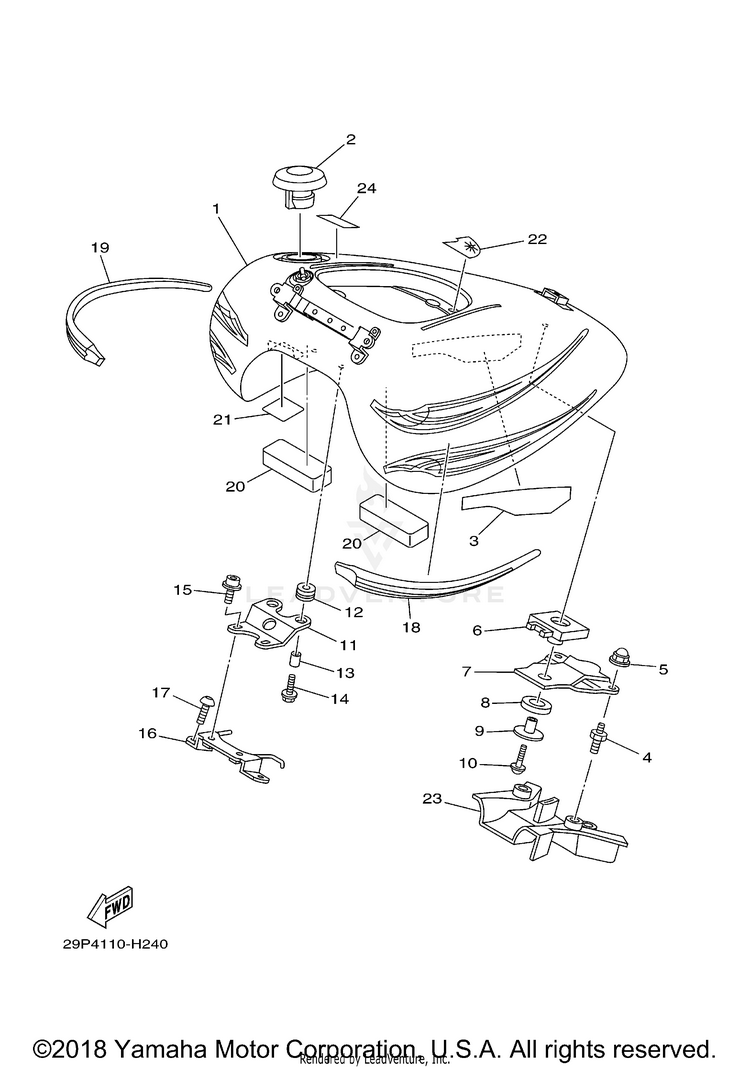 Fuel Tank RAIDER S - XV19CSYCB - 2009 Schematic