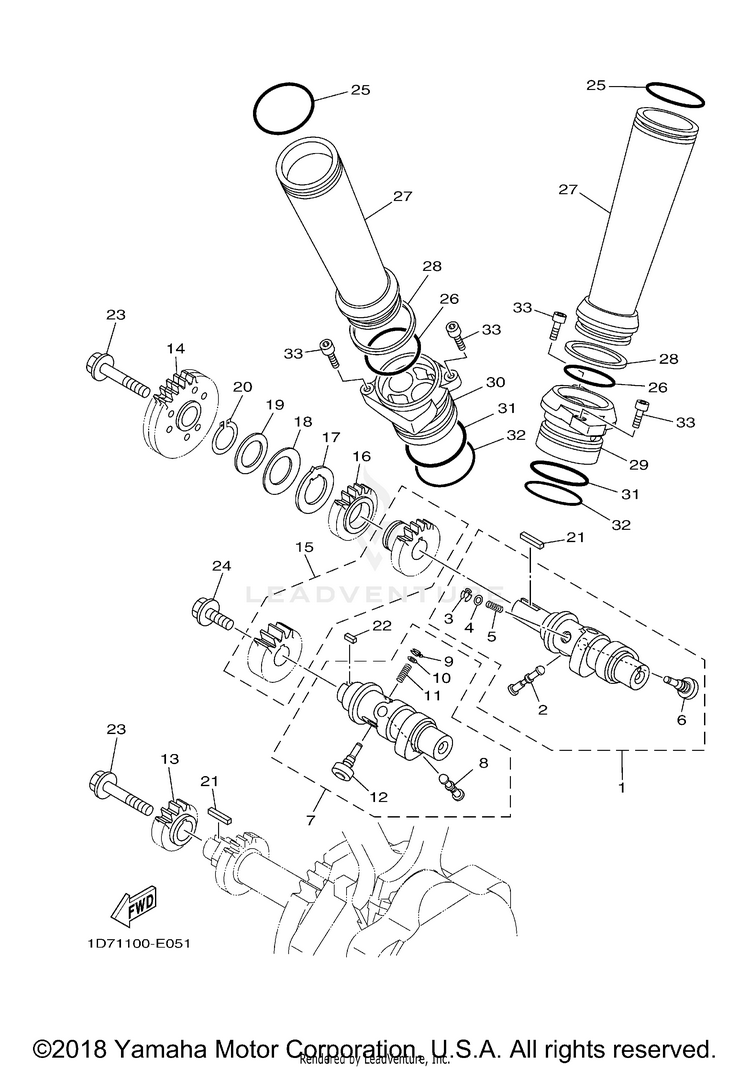 Camshaft Chain RAIDER S - XV19CSACB - 2011 Schematic