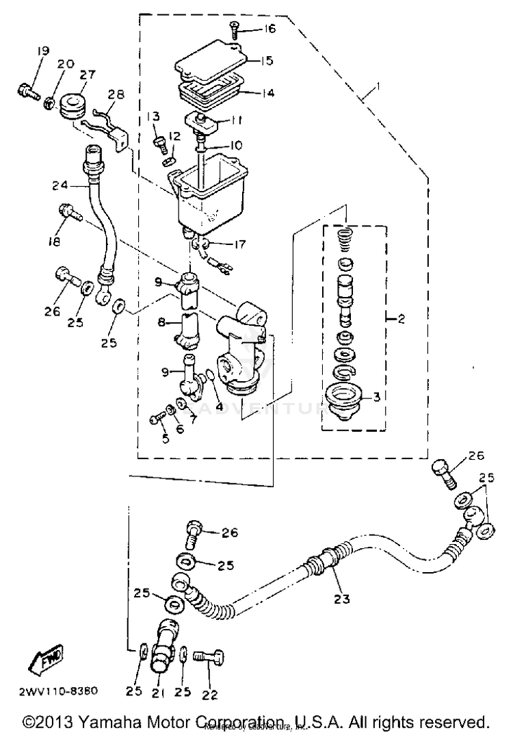 Rear Master Cylinder Schematic