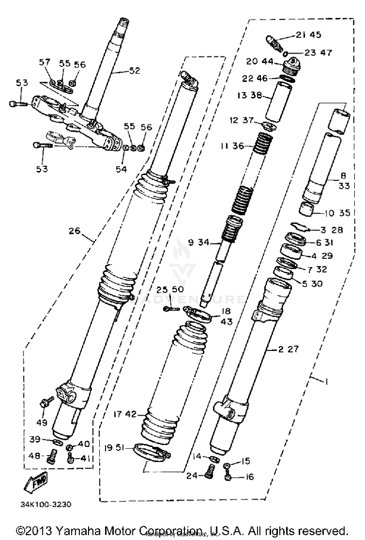 Front Fork Schematic