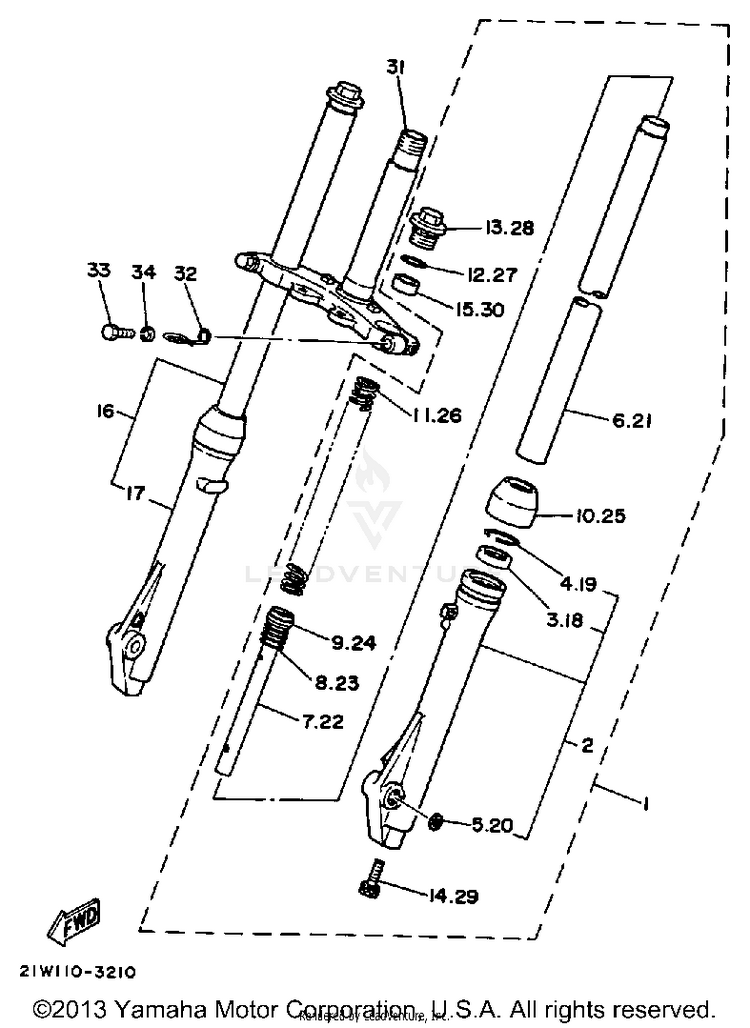Front Fork Schematic