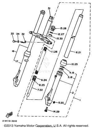 Front Fork Schematic