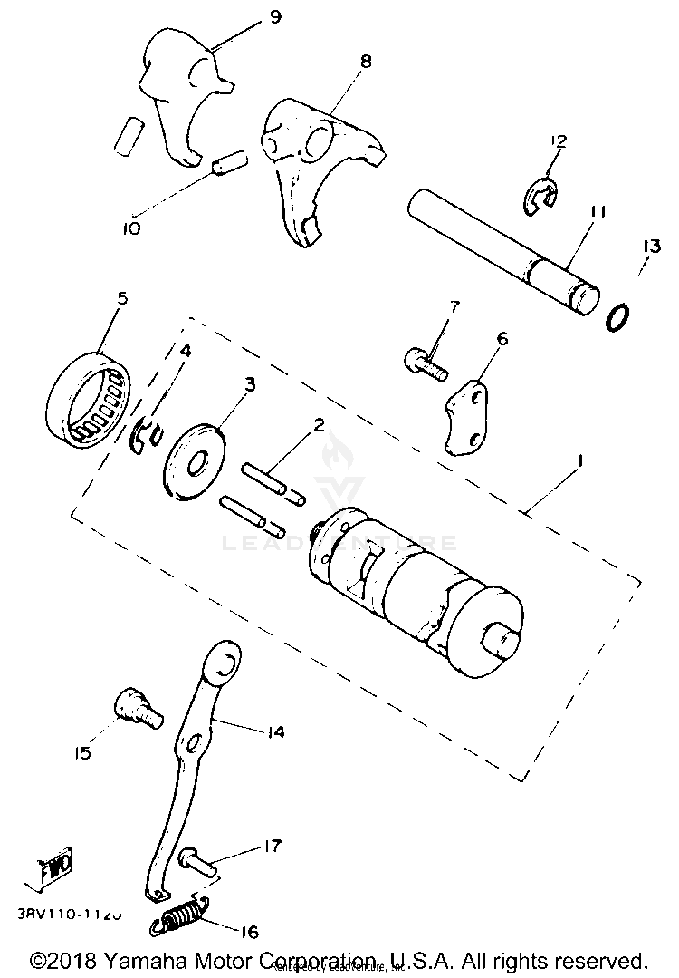 Shift Cam Fork Schematic