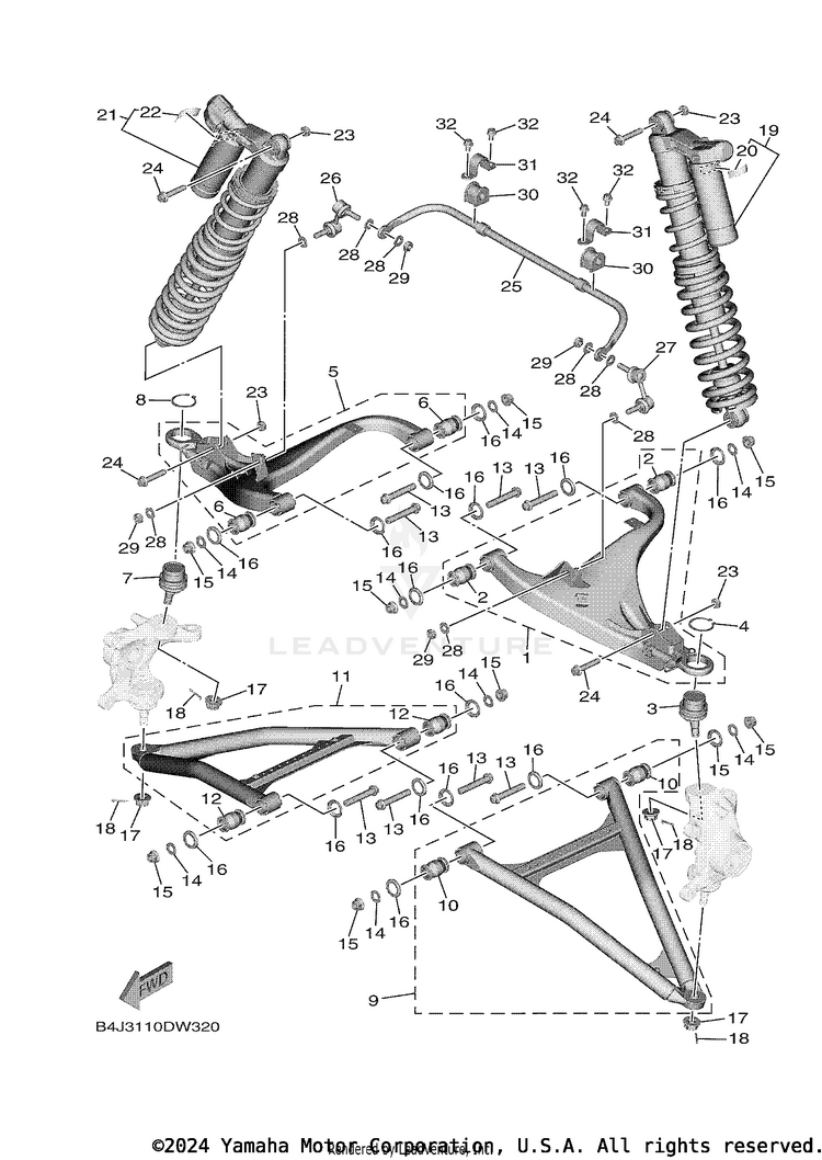 Front Suspension & Wheel Schematic