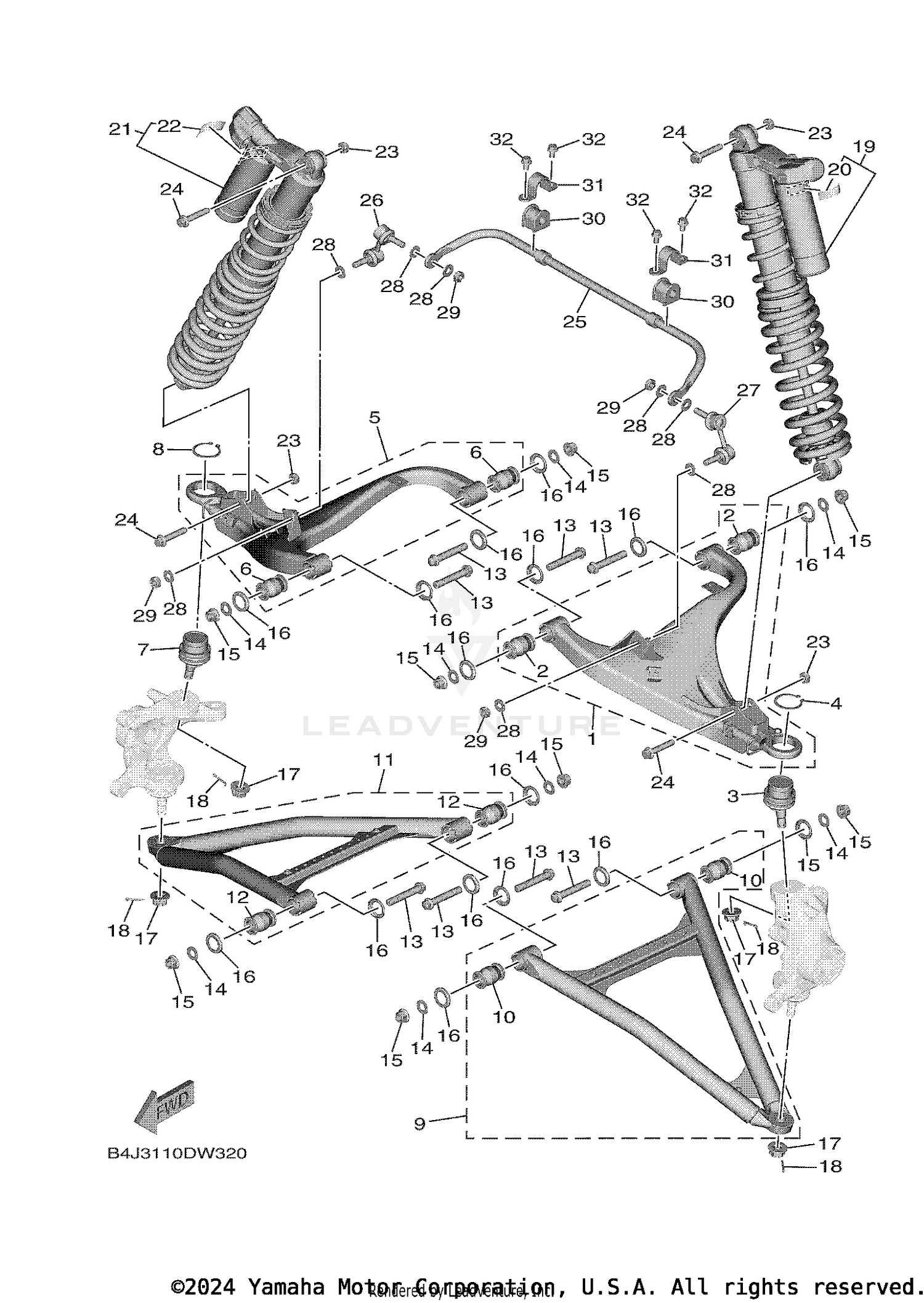 FRONT SUSPENSION & WHEEL