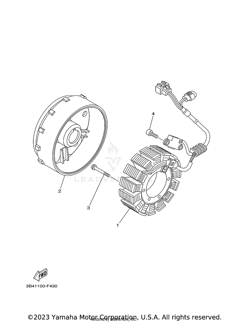 Generator 700 FI  EPS 4WD SPECIAL EDITION - YFM7FGPSEZ - 2010 Schematic