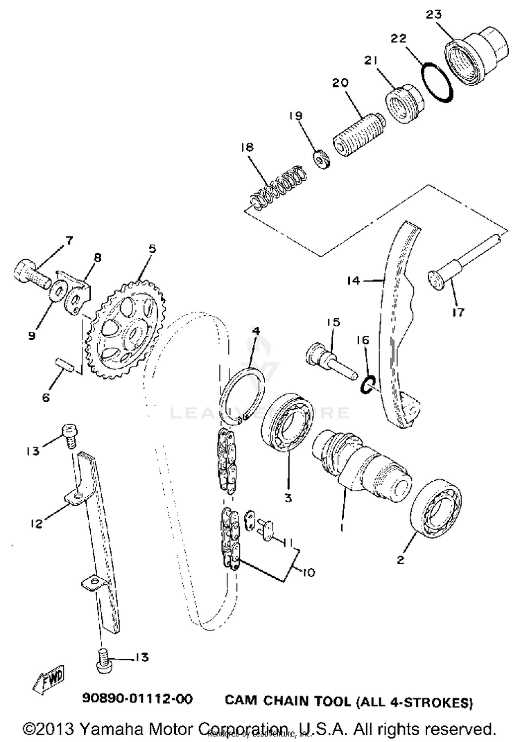 Camshaft-Chain Tensioner Schematic