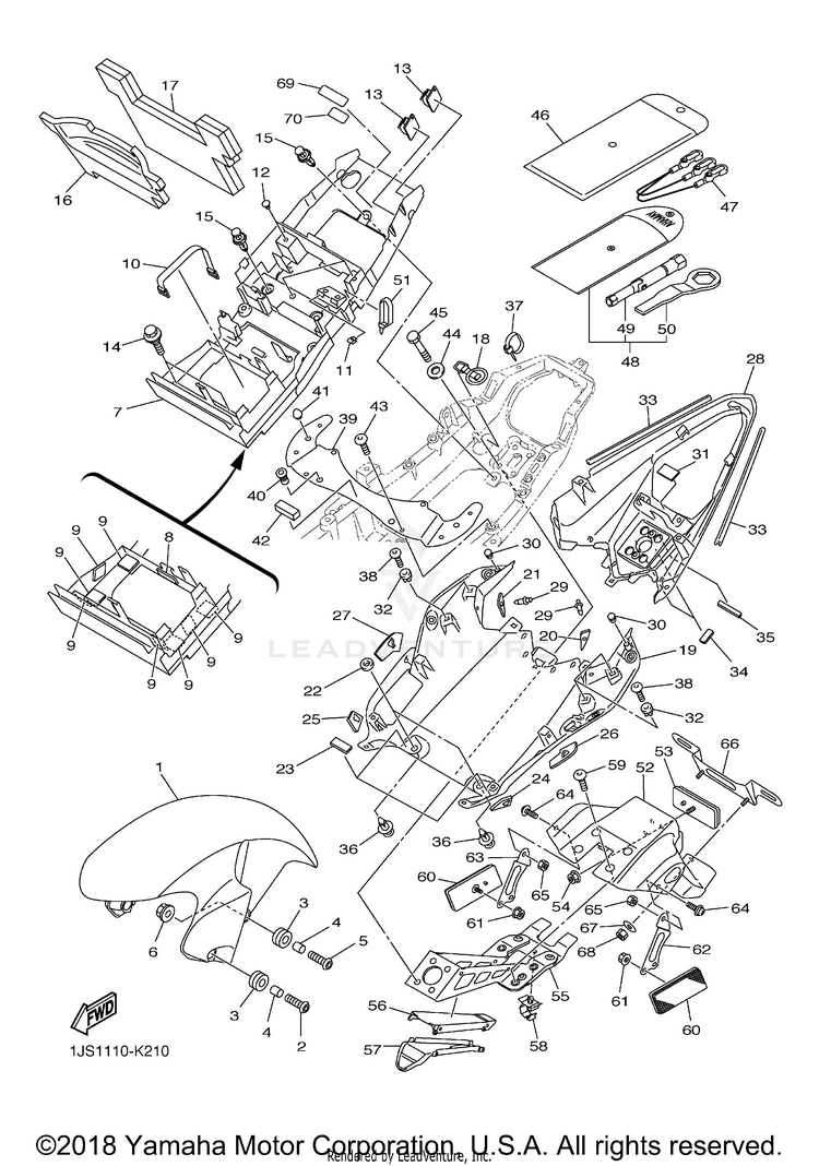 Fender YZFR6 - YZFR6DCG - 2013 Schematic