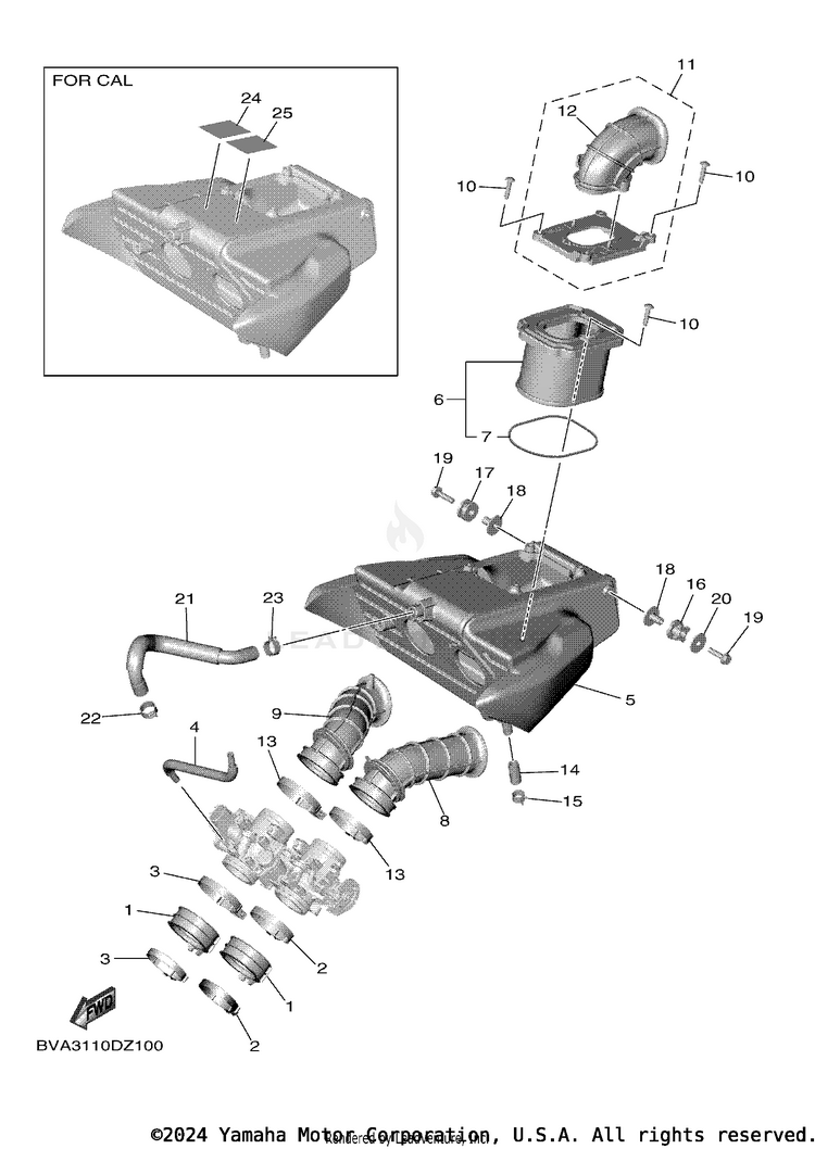 Intake YZFR7 - YZFR7SCB - 2025 Schematic