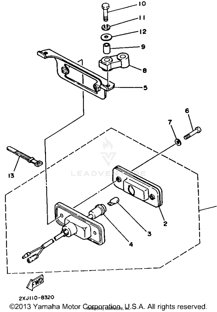 Taillight BLASTER - YFS200D - 1992 Schematic