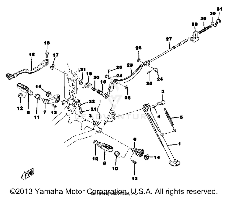 Stand - Footrest Schematic