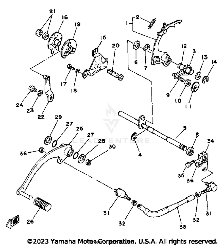 Shift Shaft - Pedal Yt125h Schematic