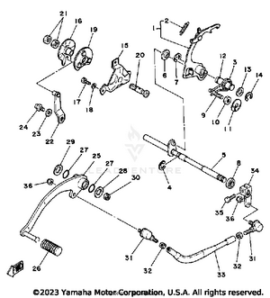 Shift Shaft - Pedal Yt125h Schematic